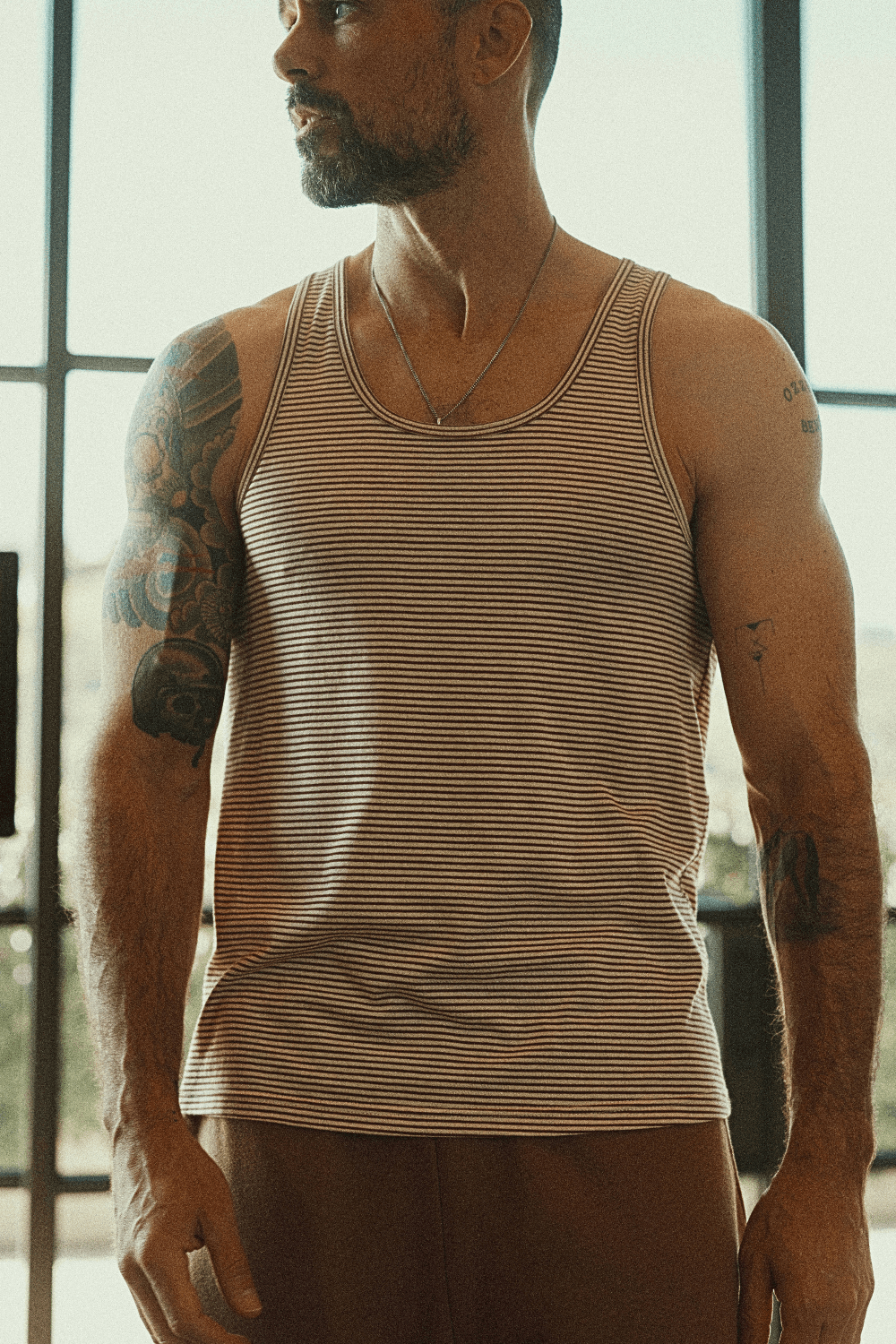 Men's Cotton Westbrook Stripe Tank